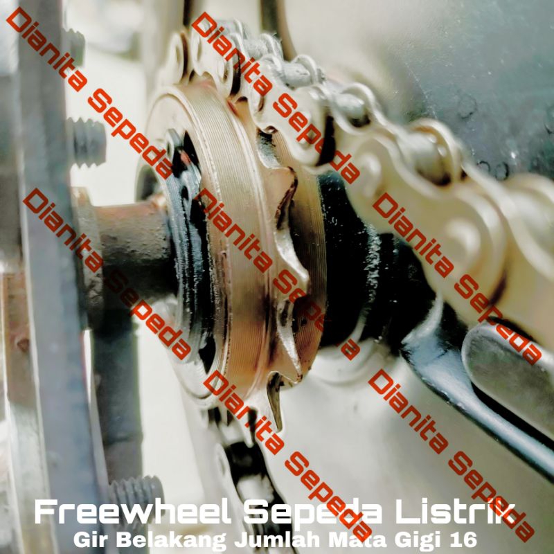 Gir Belakang Freewheel Sepeda Listrik 6 Speed, Komponen Pengganti Roda Belakang