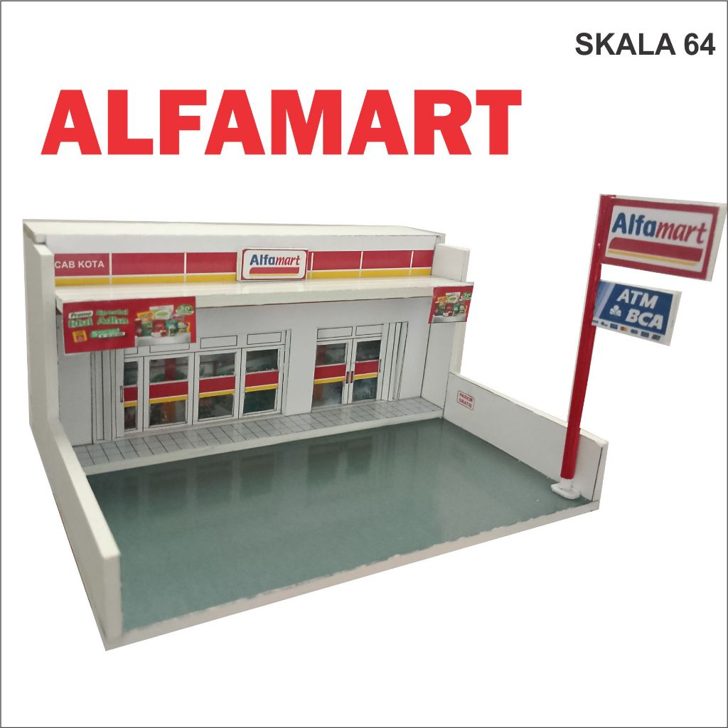 DIORAMA / MINIATUR ALFAMART SKALA 64 (NON TROTOAR)