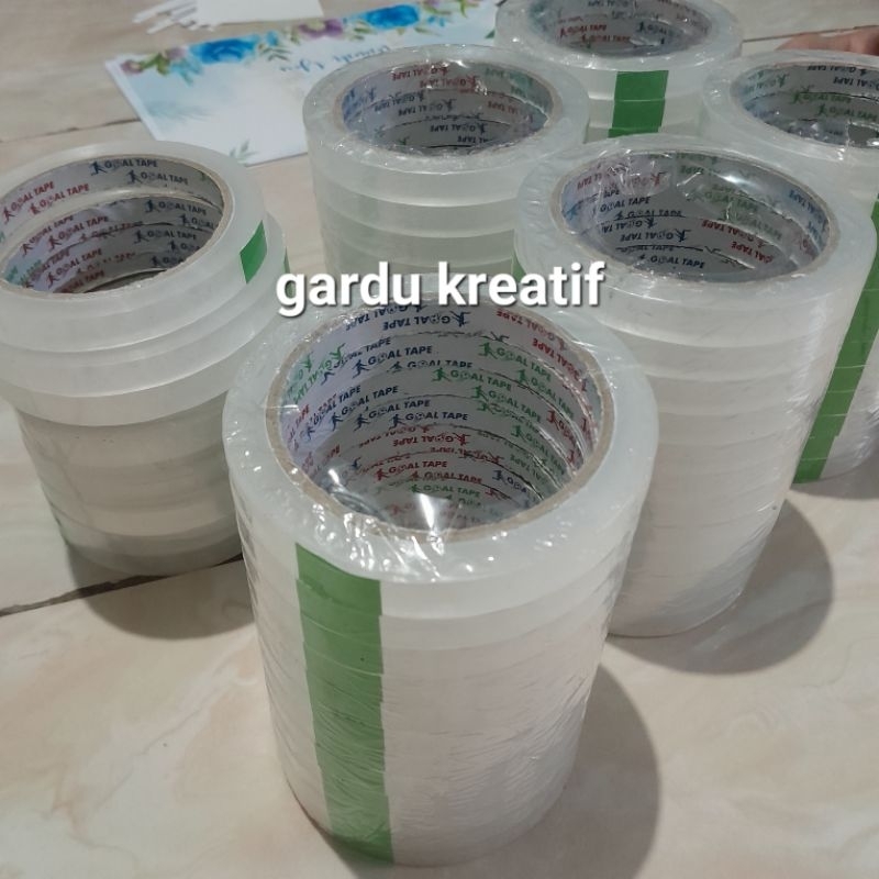 

1 Pcs Isolasi Bening Goal tape 1/2" x 72 yd