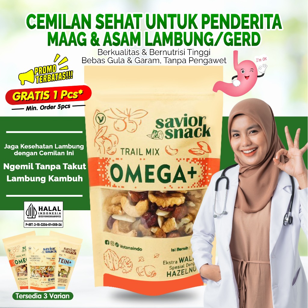 

Cemilan untuk Asam Lambung & Maag/Gerd, Makanan Sehat | Trail Mix Nut and Fruit | Savior Snack