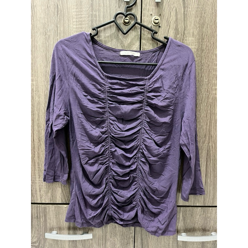 Preloved-Kaos lengan panjang Ungu