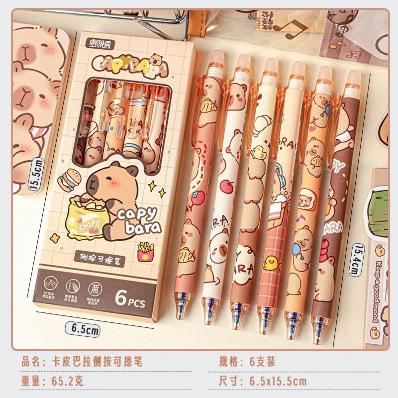 

Pulpen Mekanik/Cetek Erasable - Pulpen Mekanik Lucu - 0.5mm - Capybara Fastfood Series