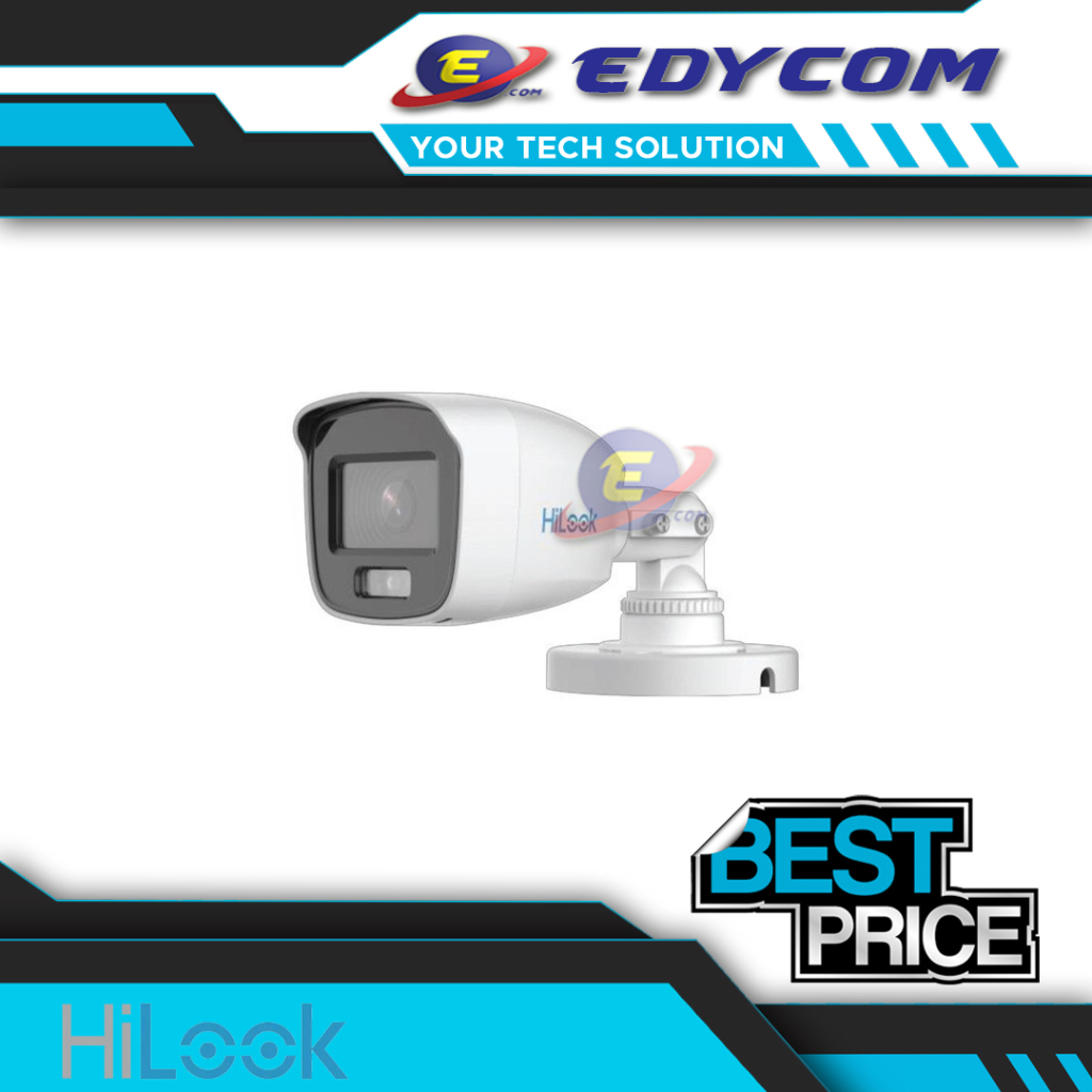 CAMERA CCTV HILOOK OUTDOOR 2MP COLORVU - THC-B127-P