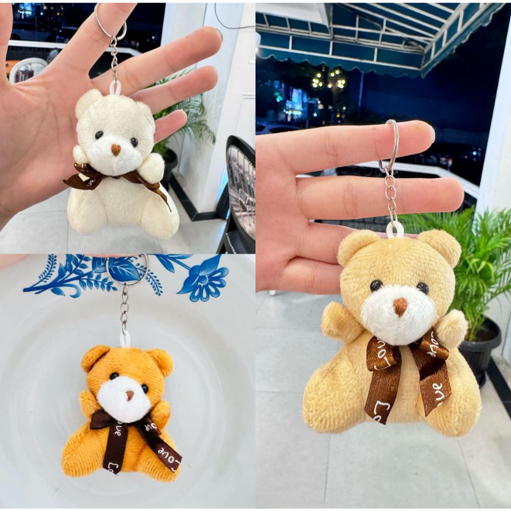 Ganci / gantungan kunci TEDDY BEAR MINI PREMIUM BULU LEMBUT / GANCI SOUVENIR & HADIAH