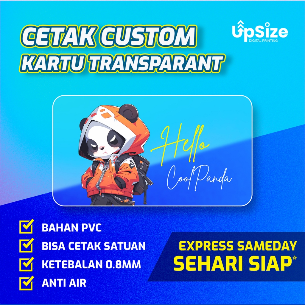 

Cetak Kartu Transparant CUSTOME untuk Anime, Kpop, Merchandise EXPRESS SMAEDAY