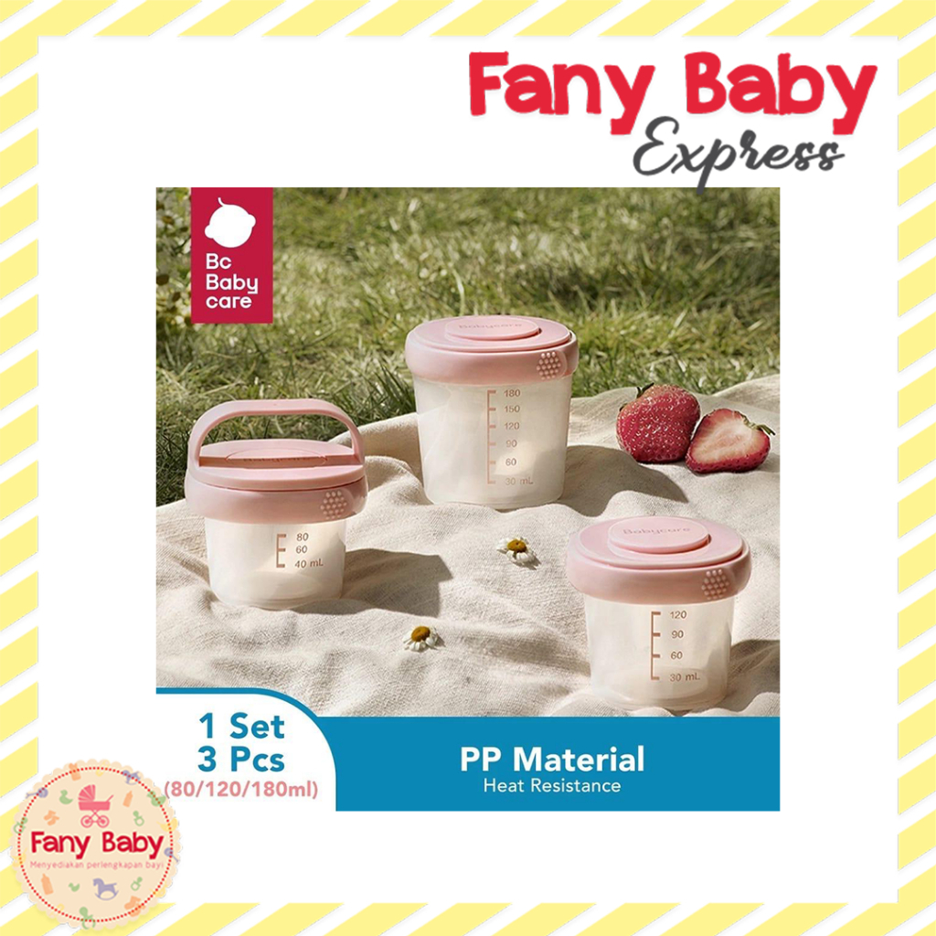 BC BABYCARE AIRTIGHT BABY FOOD CONTAINER SET 3PCS