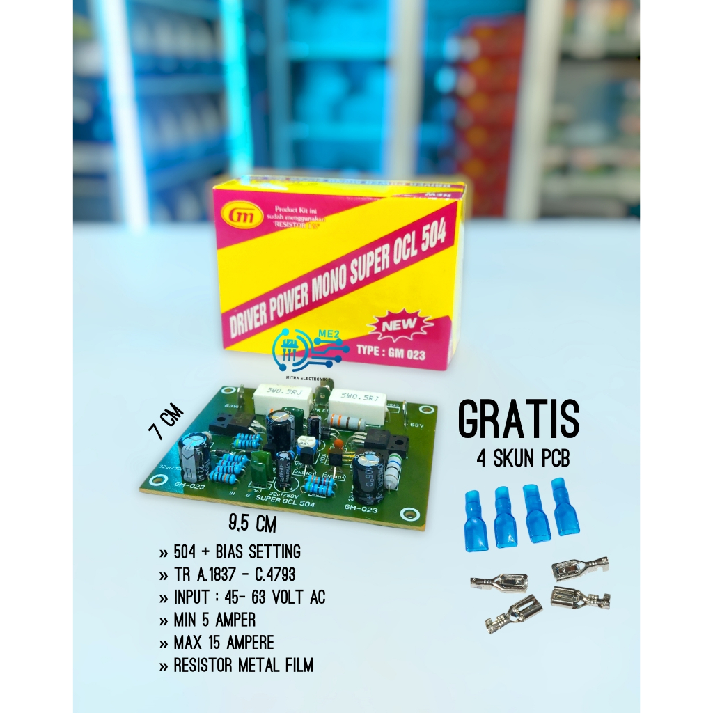 RAKITAN AMPLIFIER KIT DRIVER POWER MONO SUPER OCL 504 NEW GM TYPE 023