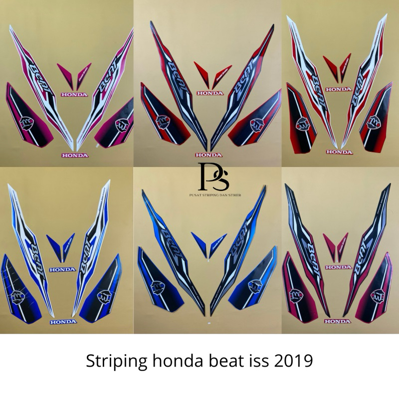 STRIPING STIKER ORIGINAL BODY MOTOR HONDA BEAT FI CBS ISS 2019