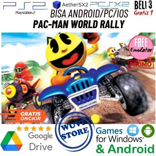PS 2 Pac-Man World Rally | Bisa di PC / Android / IOS Plus Emulator | Beli 3 Gratis 1