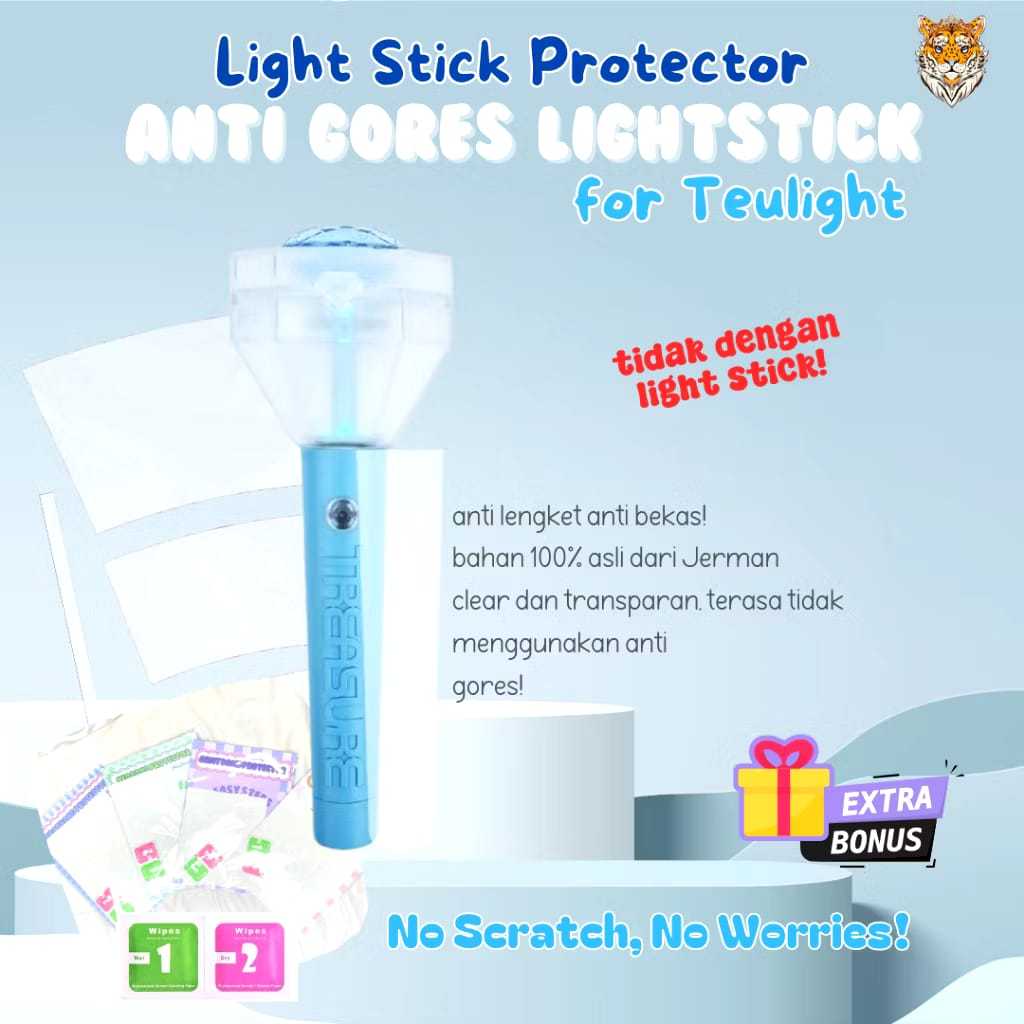 

Teulight Treasure Anti Scratch / Light Stick Protector | Anti Gores | Anti lengket for Lightstick (Hanya ANTI Gores bukan Lightstick)