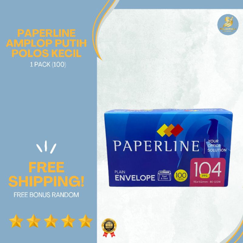 

Paperline Amplop Putih Polos Kecil / 1 Pack (100)/ HARGA TERJANGKAU KUALITAS TERBAIK!/ FREE BONUS RANDOM!