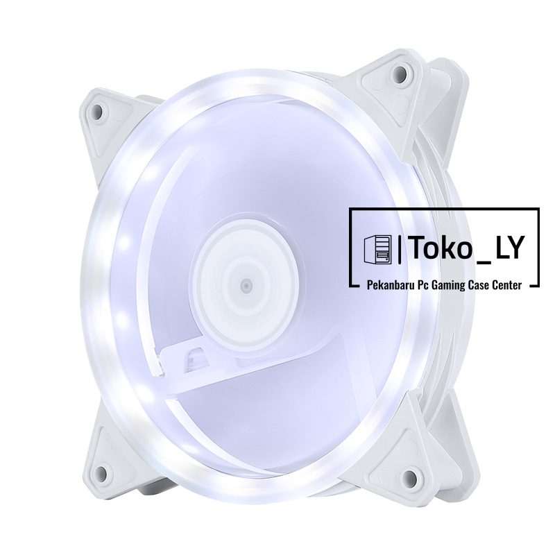 FAN CASING RGB 12CM/ FAN COOLER CASE Double Ring PC 12CM - White Snow