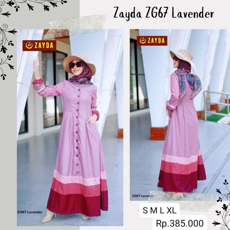 ZAYDA ZG67 LAVENDER GAMIS