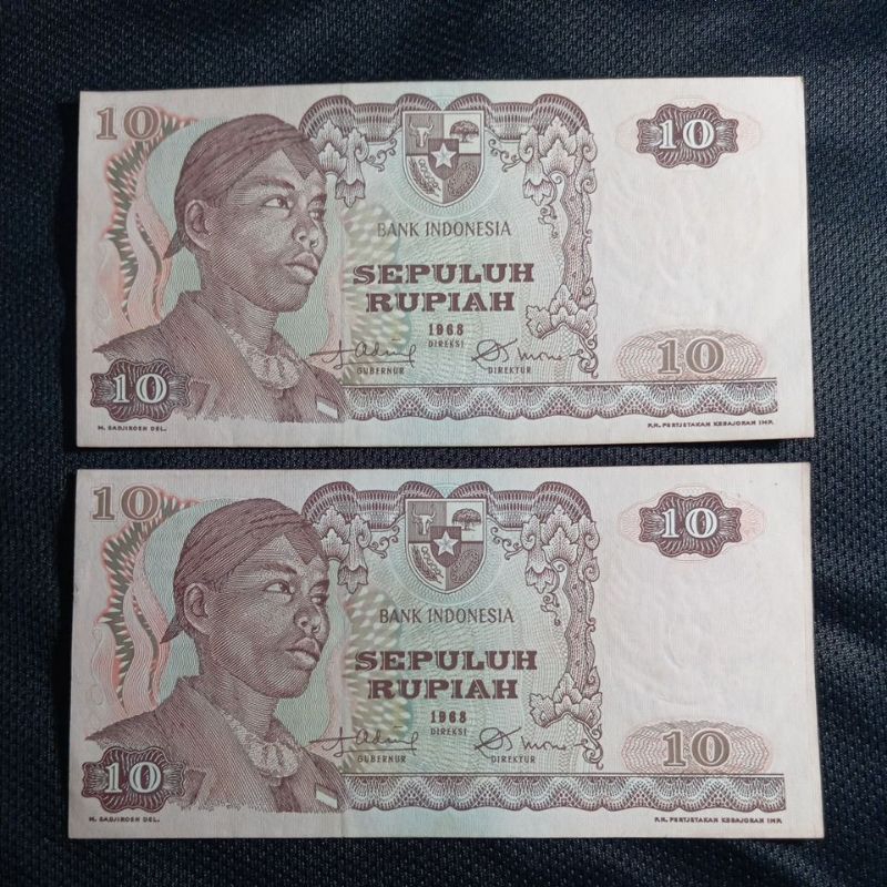 UANG KUNO 10 RUPIAH SOEDIRMAN ASLI masih bagus