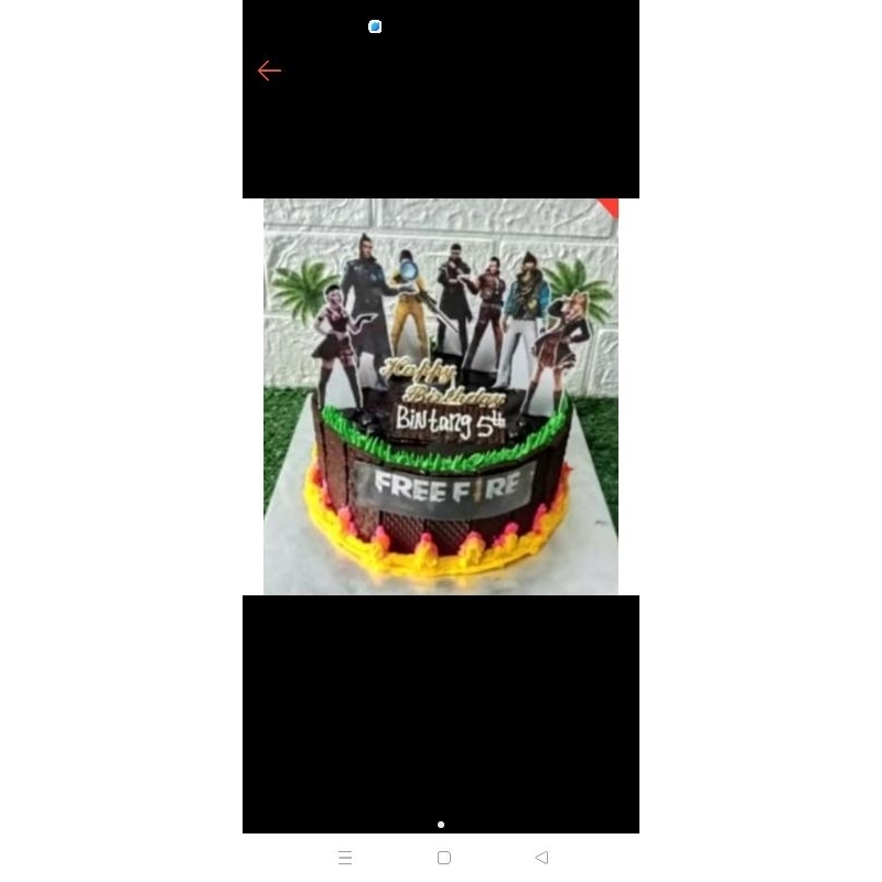 

kue ulang tahun ff double coklat UK 22cm