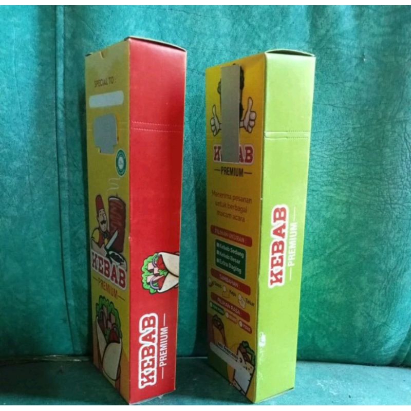 

box kebab/dus kebab/kotak kemasan kebab tebal isi 50pcs
