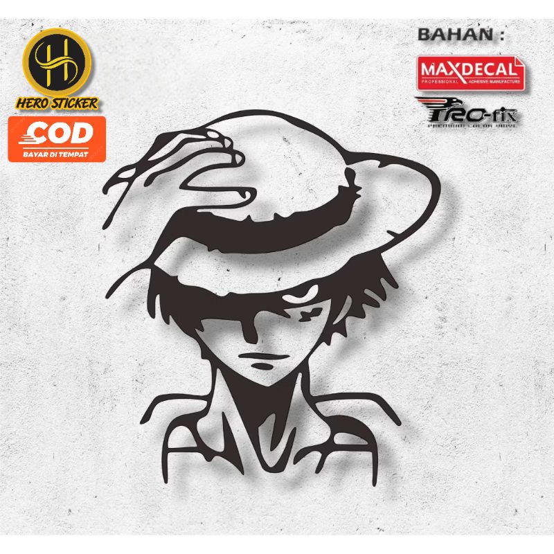 

STICKER STIKER CUTTING TOPI JERAMI STIKER LUFFY TOPI JERAMI STIKER LUFFY ONE PICE TOPI