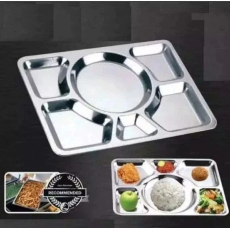Tempat Makan Sekat 6 / Foodtray Stainless 6 Sekat