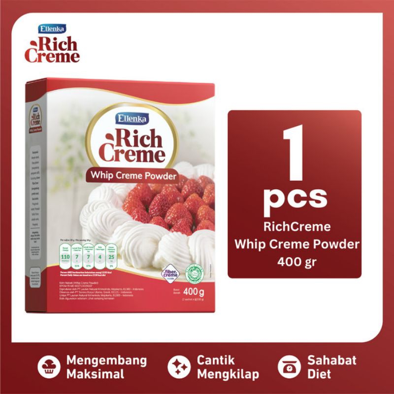 

ellenka rich creme whipping cream powder 400 gr
