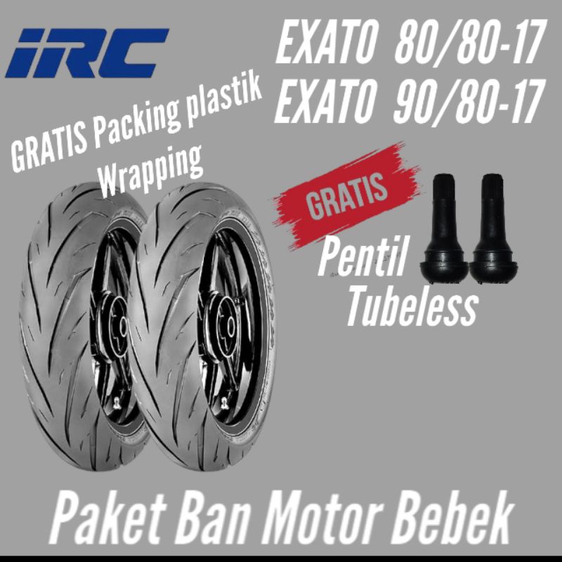 Paket Ban Motor Bebek IRC EXATO 80 80 Ring17 90 80 Ring17 Tubeless Original