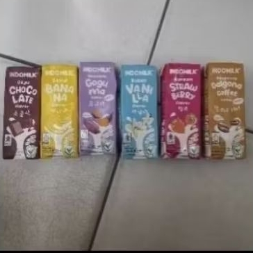 

Indomilk susu UHT COKLAT/ VANILA/ STROBERI / BANANA/ DALGONA/ GOGUMA 180ml