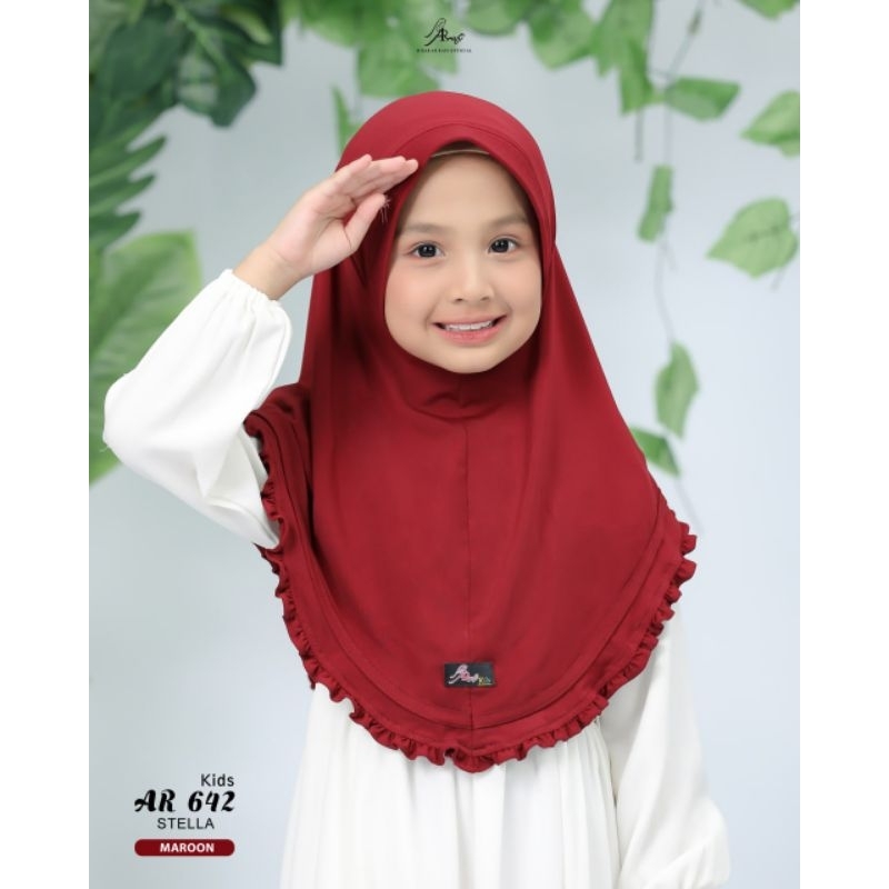 ARRAFI AR 642 kids hijab jilbab kerudung anak bergo pet antem stella