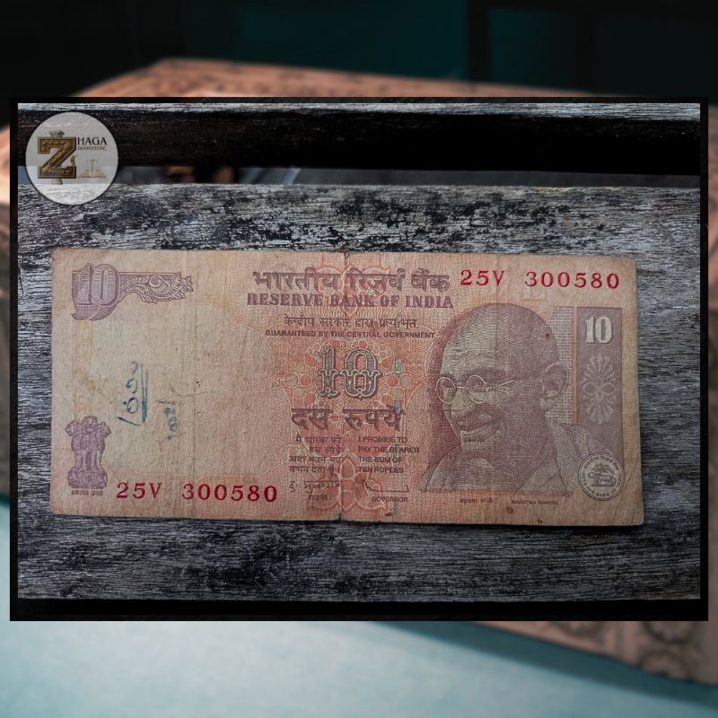 Uang 10 Rupee India Mahatma Gandhi