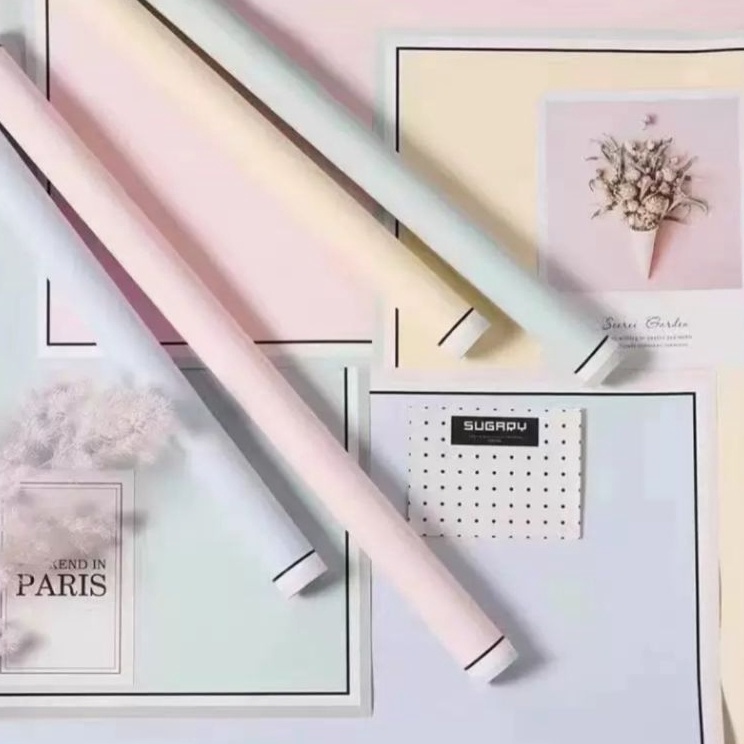 

Promo Update READY U788 Flower Wrapping Double Frame Cellophane Waterproof Kertas Buket Bunga Florsit Wrap 2 lembar