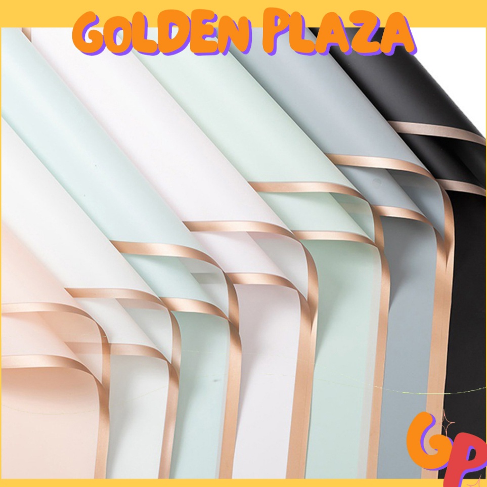 

Harga Hemat 2 LEMBAR Kertas Buket Bunga Line Gold Flower Wrapping Paper Varian List Gold Emas Cellophane Florist goldline KB1