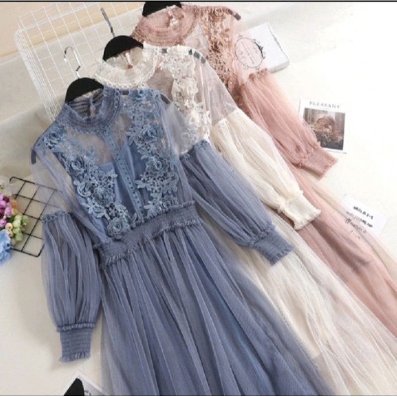 IKOKAINA ~ DRESS SIFON MOTIF BUNGA