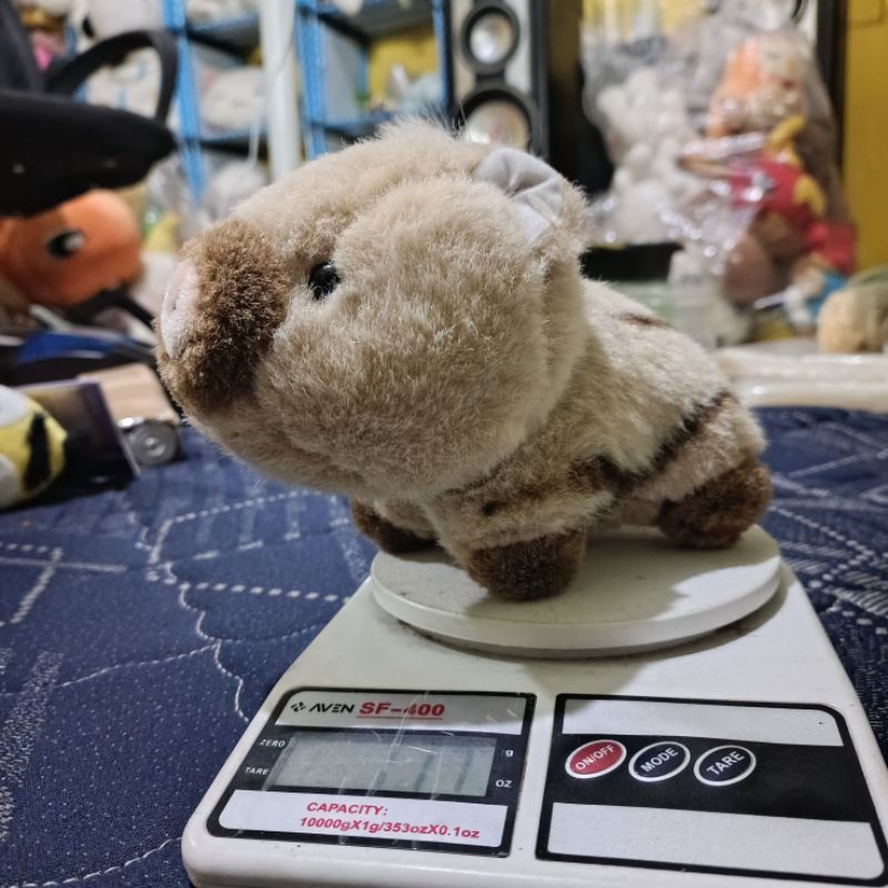 Boneka babi hutan wild boar vintage jadul no brand plush 18cm