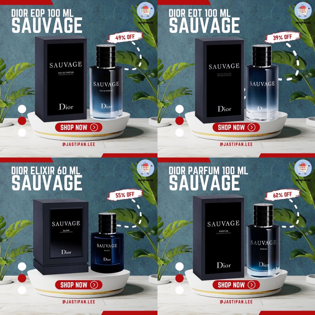 CHRISTIAN DIOR DIOR SAUVAGE Eau De Parfum EDP 100 ML/Eau De Toilette EDT 100 ML/ Parfum 100 ML/ Elix