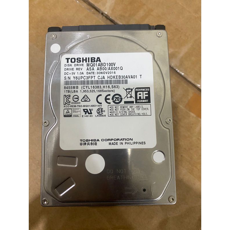 hdd second bagus toshiba 1tb