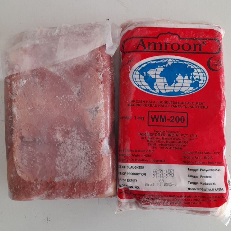 

DAGING KERBAU WM AMROON 200 @1KG