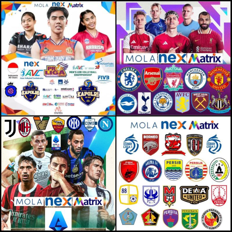 Paket Sports Premium Nex Parabola Matrix Garuda G1 G2 Sinema Mola Matrix Nex Combo Timnas U23 Womens