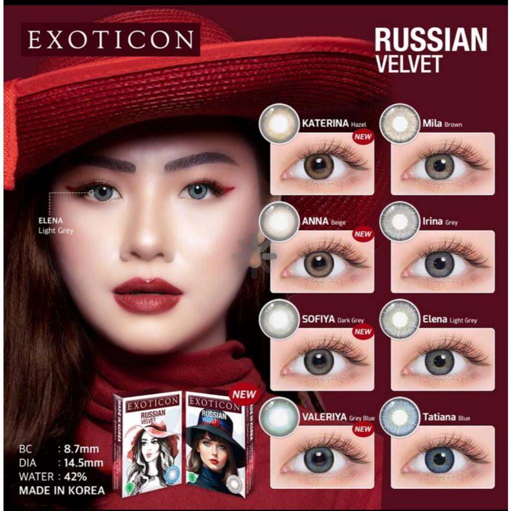 SOFTLENS X2 RUSSIAN VELVET BY EXOTICON NORMAL S/D -6.00 14.5MM
