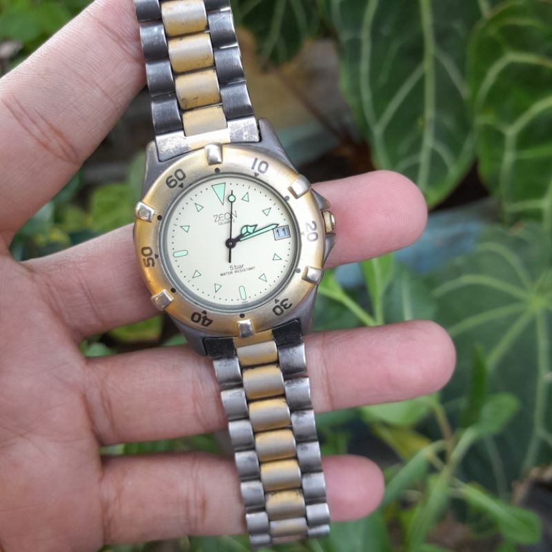 Jam tangan original Zeon quartz diver style