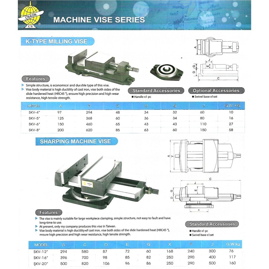 MILLING VISE TYPE SKV-20 -YEONG YIH TAIWAN