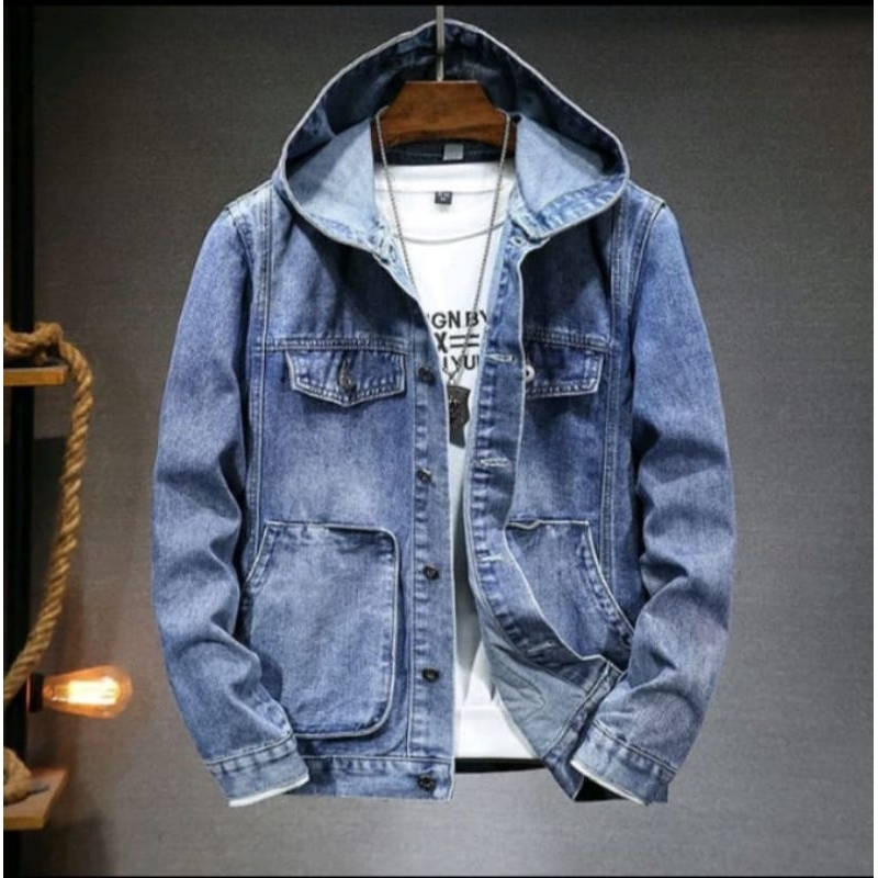 JAKET JEANS DENIM KUPLUK TOPI PRIA WANITA MOTIF TERBARU/COWO CEWE KEREN LENGAN PANJANG