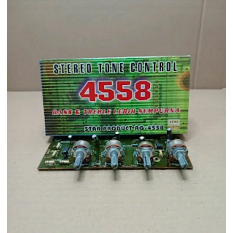 KIT TONE CONTROL STEREO JRC4558 JRC 4558 4 POTENSIO STAR PRODUCT