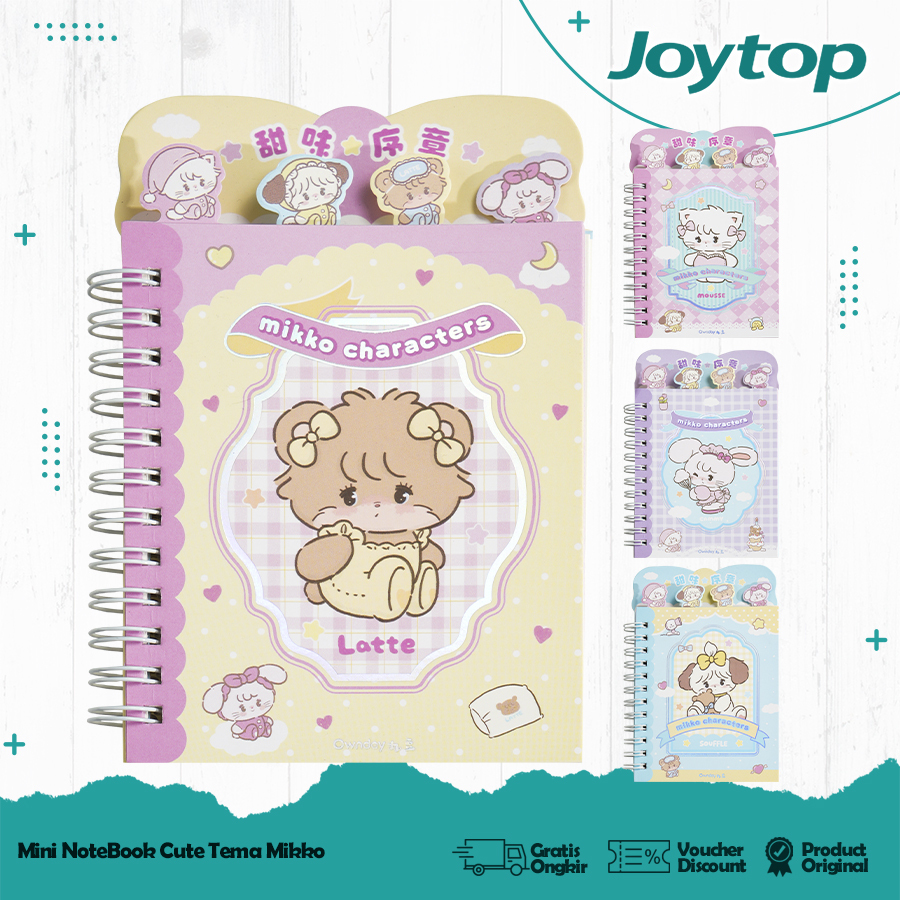 

JOYTOP Cute Mini Buku Ring/ Mini Notebook Jurnal C7 Mikko Cute