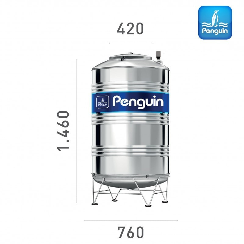 Penguin Tangki Air TBSK 500 Kapasitas 500 Liter Stainless Steel Tank