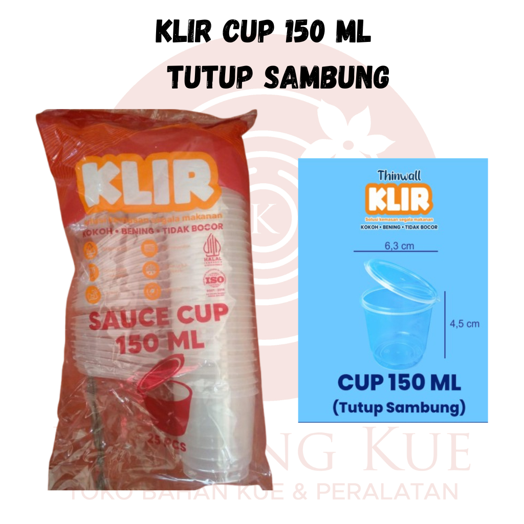 Klir thinwall cup 150 ml/cup pudding 150 ml/Klir thinwall cup 100ml/cup pudding 100ml