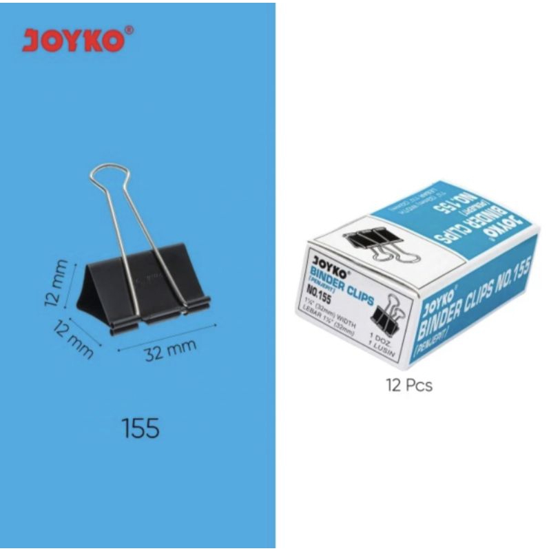 

Binder clip Joyko 155 32mm (1dus/12pcs)