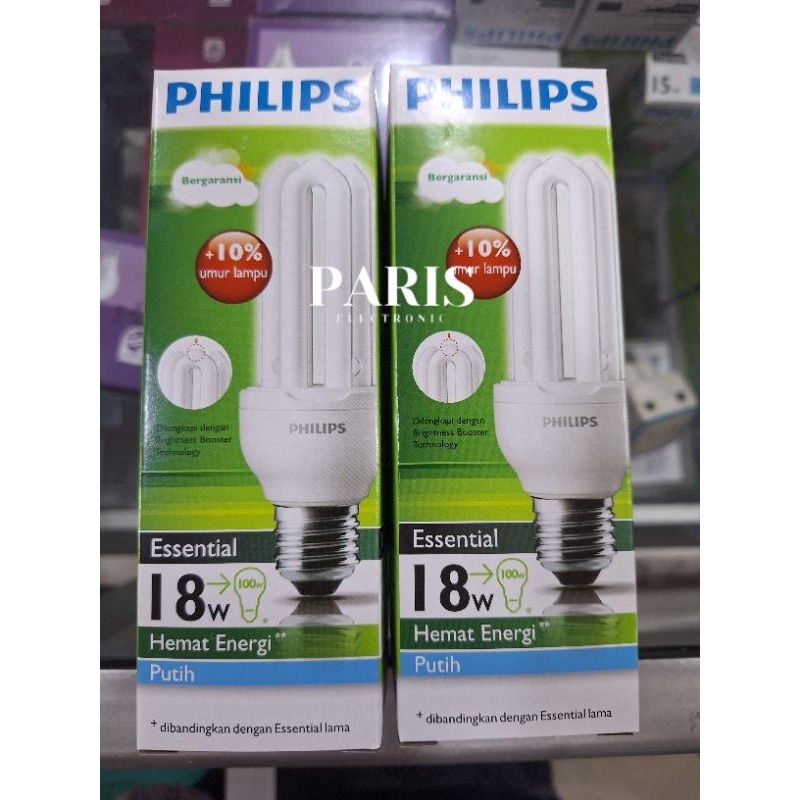 Philips Essential Lampu 3U Jari 18 watt 23 watt