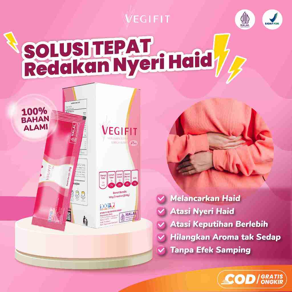 

Vegifit Minuman Herbal Pelancar Haid Menstruasi Telat Terlambat Siklus Bulan Melancarkan Alami Ampuh Untuk Busui KB Kesehatan Wanita 100gr