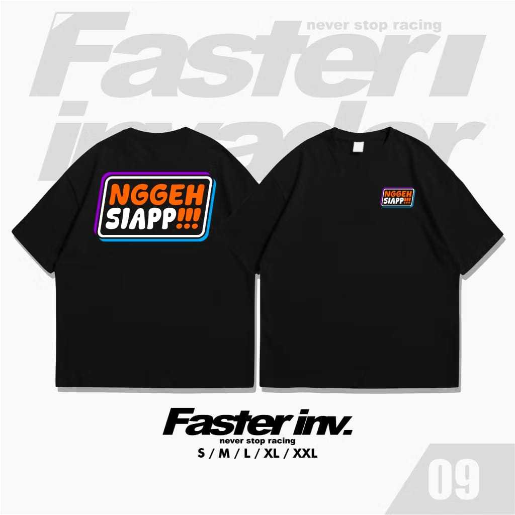 Kaos FASTER INVADER Terbaru Black Original - Kaos Anak Racing - Kaos Anak Sunmori - Kaos Murah