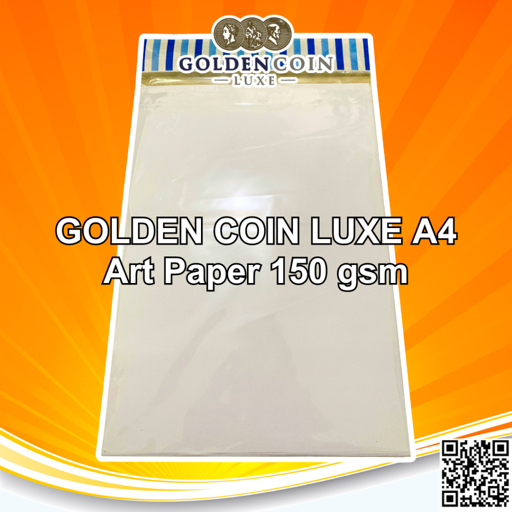 

Golden Coin Luxe Kertas Art Paper Carton 150 Gsm F4 Digital Print 20 Lembar -Repack