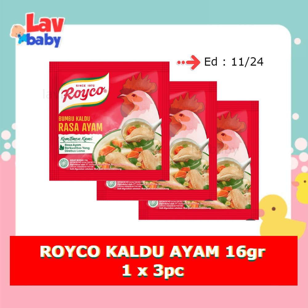 

Royco bumbu kaldu ayam sachet penyedap rasa 16gr 16g 16 g