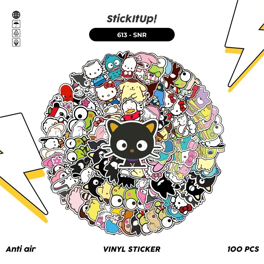 

COD 100 Pcs Stiker Sanrio Lucu Anti Air Untuk Dekorasi Notebook Sepeda Skateboard Handphone DIY